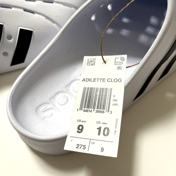 ADIDAS Adilette Clog Slip-On Unisex White NWOB FY8970 Casual Slipper main image 8